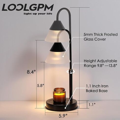 Black and Gold Candle Warmer Lamp,Dimmable Candle Light, Birthday Gifts for Women Mom Her, Adjustable Mental Lamp Candle Warmer for Jar Candles, Bedroom Living Room Decor in Saudi Arabia