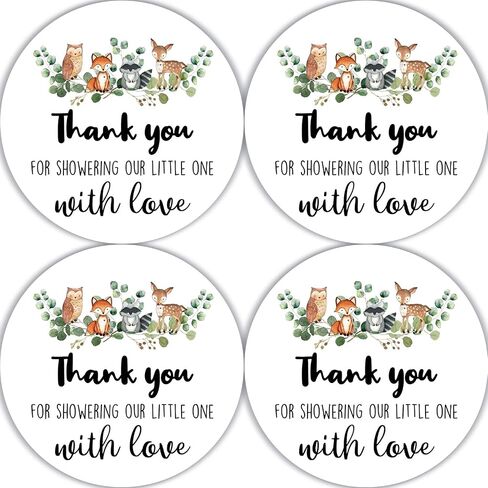 80 Pieces Cute Blue Whale Ocean Thank You Stickers, Baby Shower Birthday Party Decorate Ocean Theme Round Party Gift Wrap Bag Label Decorations, 4 Design Stickers in Saudi Arabia