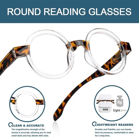 BLUELESS Round Reading Glasses for Women 12-pack Small Circle Lenses Readers in Saudi Arabia