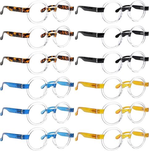 BLUELESS Round Reading Glasses for Women 12-pack Small Circle Lenses Readers in Saudi Arabia