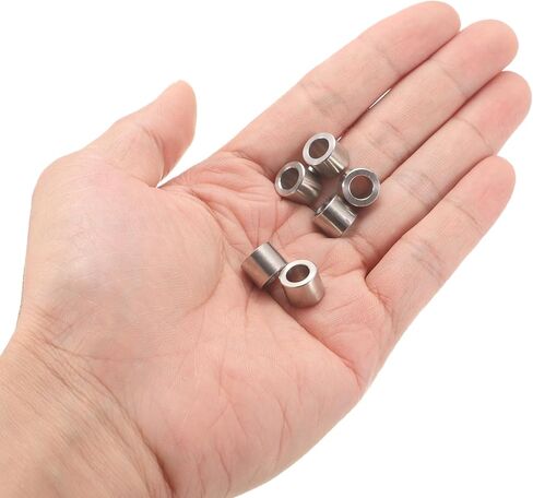 uxcell 12pcs Stainless Steel Spacer 6.2mm Bore x 10mm OD x 8mm Length Screw Bushing Plain Finish Round Metal Spacer for M6 Screws Bolts and Rods in Saudi Arabia
