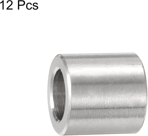 uxcell 12pcs Stainless Steel Spacer 6.2mm Bore x 10mm OD x 10mm Length Screw Bushing Plain Finish Round Metal Spacer for M6 Screws Bolts and Rods in Saudi Arabia