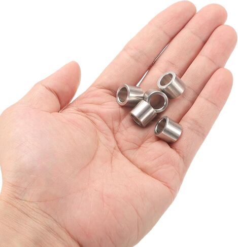 uxcell 12pcs Stainless Steel Spacer 6.2mm Bore x 10mm OD x 10mm Length Screw Bushing Plain Finish Round Metal Spacer for M6 Screws Bolts and Rods in Saudi Arabia