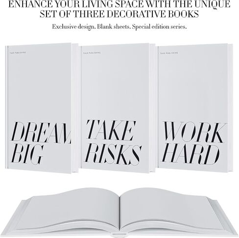 Decorative Books for Home Decor, Hardcover City Faux Books, Set of 3, with Blank Inside Pages, Gray in Saudi Arabia