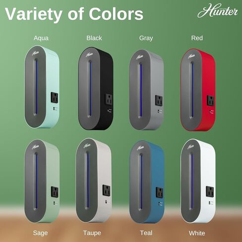 Hunter Plug-in UV Air Sanitizer, Aqua – Whisper Quiet UV-C Air Sanitizer, Matches A Variety of Room Decors and Styles in Saudi Arabia