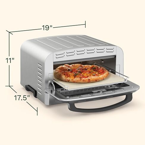 فرن بيتزا داخلي من Cuisinart - خبز بيتزا مقاس 12 بوصة في دقائق - فرن بيتزا محمول على سطح الطاولة - ستانلس ستيل أحمر بومودورو - CPZ-120R in Saudi Arabia