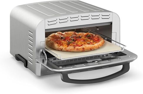 فرن بيتزا داخلي من Cuisinart - خبز بيتزا مقاس 12 بوصة في دقائق - فرن بيتزا محمول على سطح الطاولة - ستانلس ستيل أحمر بومودورو - CPZ-120R in Saudi Arabia
