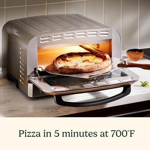 فرن بيتزا داخلي من Cuisinart - خبز بيتزا مقاس 12 بوصة في دقائق - فرن بيتزا محمول على سطح الطاولة - ستانلس ستيل أحمر بومودورو - CPZ-120R in Saudi Arabia