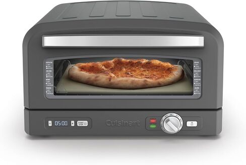 Cuisinart Indoor Pizza Oven – Bake 12" Pizzas in Minutes – Portable Countertop Pizza Oven – Pomodoro Red Stainless Steel - CPZ-120R in Saudi Arabia