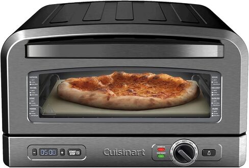 Cuisinart Indoor Pizza Oven – Bake 12" Pizzas in Minutes – Portable Countertop Pizza Oven – Pomodoro Red Stainless Steel - CPZ-120R in Saudi Arabia