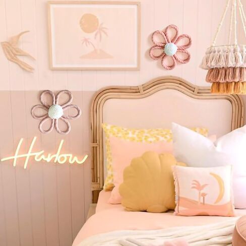 ديكور حائط على شكل زهرة الأقحوان من Ereniko Boho لغرفة نوم الفتيات وغرفة الأطفال وغرفة المعيشة وغرفة المعيشة in Kuwait