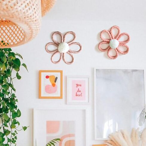 ديكور حائط على شكل زهرة الأقحوان من Ereniko Boho لغرفة نوم الفتيات وغرفة الأطفال وغرفة المعيشة وغرفة المعيشة in Kuwait