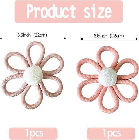 ديكور حائط على شكل زهرة الأقحوان من Ereniko Boho لغرفة نوم الفتيات وغرفة الأطفال وغرفة المعيشة وغرفة المعيشة in Kuwait