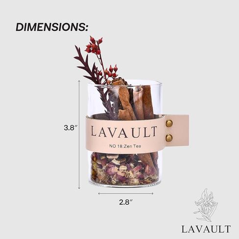 ناشر روائح عطرية - وعاء زجاجي بأعشاب وزهور مجففة - مجموعة ناشرات أعواد عطرية - عطر يدوم طويلاً والاسترخاء - ناشر عطور للحمام - رائحة شاي زن in Saudi Arabia