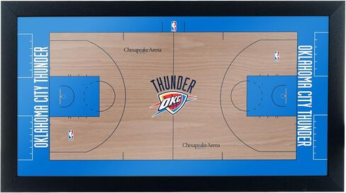 Trademark Gameroom Oklahoma City Thunder Official NBA Court Framed Plaque in Saudi Arabia