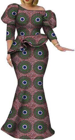 African Dresses for Women Traditional Ankara Kente Beautiful Print Skirt for Party Wedding in Saudi Arabia