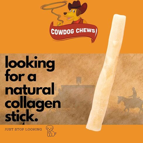 Collagen Sticks 12" (10 Pack) - Odor-Free, All Natural Collagen Dog Chews for Healthy Joints, Skin & Coat. Best Rawhide and Bully Stick Alternative Filled with Collagen Goodness. in Saudi Arabia