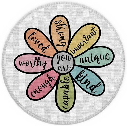 Inspirational Quote You are Positive Affirmation Colorful Daisy Floral Mouse Pad 9.4 x 7.9 Inch,Non-Slip Rubber Base Mousepads for Dorm Office Home Desk Decor, Teen Girls Women Gifts in Saudi Arabia