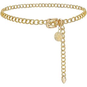 Chain Belts for Women Belt Buckle Waist Chain Girls Metal Waist Belt for Dresses