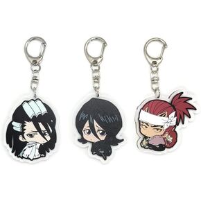 Inc. - Set of 3 Bleac Acrylic Keychain Kuchiki Byakuya, Kuchiki Rukia, Abarai Renji v1