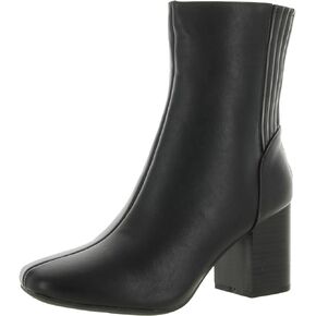 Journee Collection Womens Maize Tru Comfort Foam Back Heel Zip Stacked Heel Booties