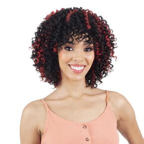 SHAKE-N-GO NATURAL ME شعر مستعار مجعد بالماء (رمادي داكن)
