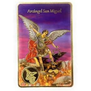 Arcangel San Miguel | Oracion a San Miguel Arcangel | Prayer Card For The Prayer to Saint Michael the Archangel in Spanish
