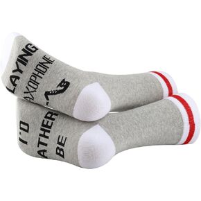 G2TUP 2 Pairs Saxophone Player Gift I'd Rather Be Playing Saxophone Socks Saxophone Lover Socks Saxophonist Gift