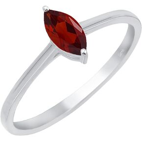 TISHAVI Natural Gemstone Rings For Women Sterling Silver, Solitaire Rings For Women Sterling Silver, Marquise Stone Sterling Silver Rings For Women