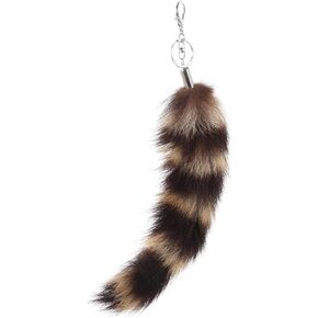 PACKOVE Fox Fur Keychain Faux Tail Keychain Fox Tail Keychain Furry Tail Keychain Animal Tail Keychain