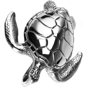 Men's Stainless Steel Tortoise Pendant Necklace Sea Turtle Design Silver/Gold/Black/Rainbow