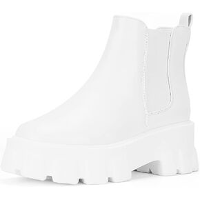 أحذية تشيلسي النسائية، كعب مكتنز ونعل مكتنز مع أحذية مرنة للكاحل in Kuwait