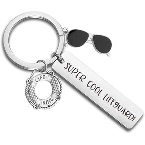 MAOFAED Lifeguard Gift Life Preserver Keychain Life Ring Keychain Guard Teacher Gift