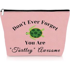 Turtle Makeup Bags Sea Turtle Gifts Cute Turtle Gifts for Girls Turtle Inspirational Gifts Encouragement Gifts for Teens Daughter Sister Bestie Funny Turtle Lover Cosmetic Bag Christmas Birthday Gifts