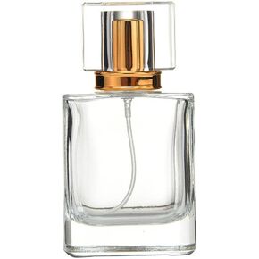 Enslz 50ml 1.7 OZ Refillable Glass Perfume Bottles Empty Travel Perfume Atomizer Perfume Spray Bottle with Funnels (Black)