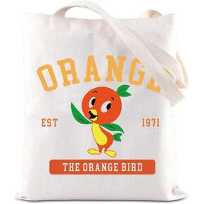 FOTAP Orange Bird Makeup Bag Cartoon Character Lover Gift Orange Bird Est 1971 Zipper Pouch Magic Kingdom makeup bag (ORANGE 1971)