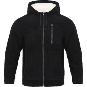 BEAUTIFUL GIANT Mens Full Zip Up Hoodies Sherpa Lined Fleece Jacket - Warm Men's Winter Jacket with Hoodie