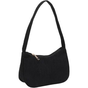 Fashion Corduroy Underarm Bag Casual Women Tote Shoulder Bag Clutch Purse Travel Handbag