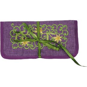 Jewelry Roll in a Daffodils Purple Design