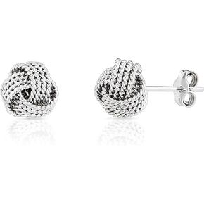 Sterling Silver Love Knot Stud Earrings, Available in 3 unique styles
