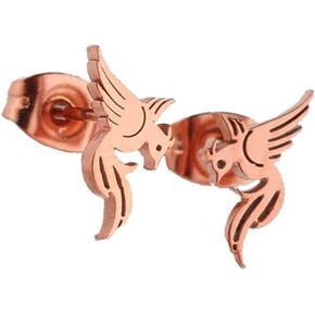 Cute Small Phoenix Bird Ear Stud Earrings for Girls Gift