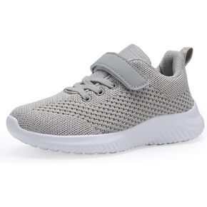 BXYJDJ Kids Boys Girls Running Shoes Comfortable Lightweight Breathable Slip on Sneakers Athletic Tennis Shoes