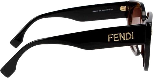 نظارة شمسية FENDI Bold FF هافانا ذات إطار هندسي من الأسيتات باللون البني والأسود in Kuwait