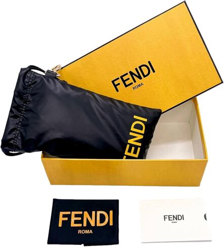 نظارة شمسية FENDI Bold FF هافانا ذات إطار هندسي من الأسيتات باللون البني والأسود in Kuwait