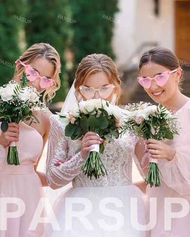 16 Pairs Heart Shaped Rimless Sunglasses Frameless Heart Sunglasses Transparent Candy Color Glasses Tinted Eyewear Bachelorette Party Favors Photo Booth Props, Aircraft Box Well Packaged,16 Colors in Saudi Arabia