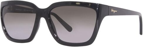 SALVATORE FERRAGAMO-SF1018S 001 Rectangle Sunglasses Black Gray in Kuwait