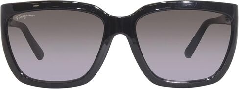 SALVATORE FERRAGAMO-SF1018S 001 Rectangle Sunglasses Black Gray in Kuwait