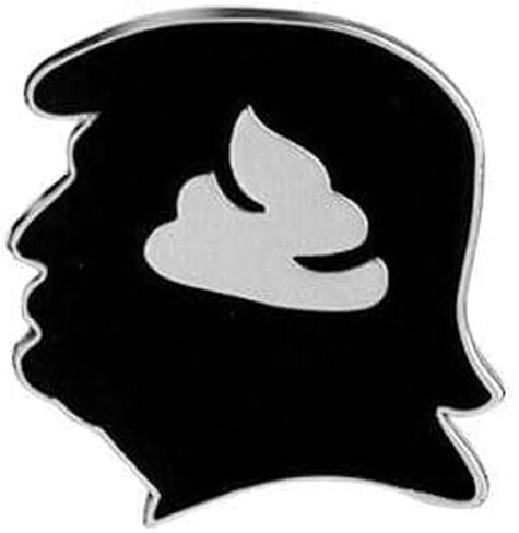 Trump Sh*t Head Turd for Brains Poop Political Enamel Pin Anti-Trump in Saudi Arabia