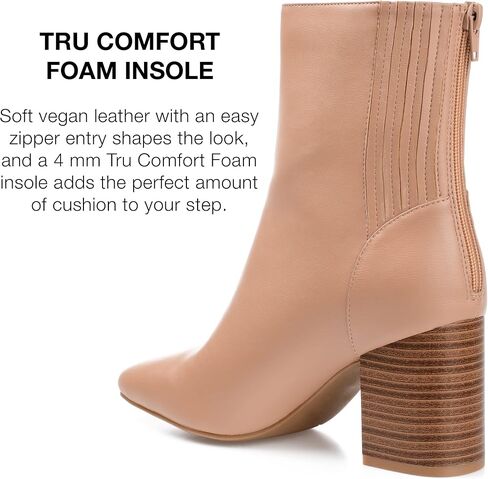 أحذية Journee Collection النسائية Maize Tru Comfort Foam بكعب خلفي وسحاب مكدس in Kuwait