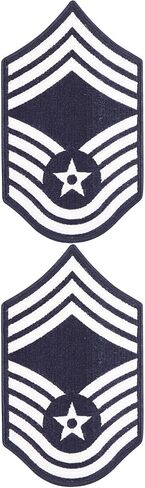 Air Force Chief Master Sergeant E-9 Full Color Embroidered Enlisted Rank - Large Size in Saudi Arabia